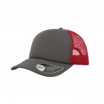 Gorra de poliéster con visera curvada y acolchada de 80 g/m2 color gris oscuro