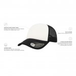 Gorra de poliéster con visera curvada y acolchada de 80 g/m2