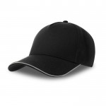 Gorra de poliéster con visera y cierre reflectantes 200 g/m2 color negro vista 11