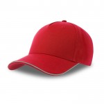 Gorra de poliéster con visera y cierre reflectantes 200 g/m2 color rojo