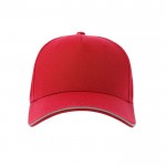 Gorra de poliéster con visera y cierre reflectantes 200 g/m2 color rojo vista detalle 6