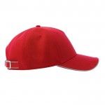 Gorra de poliéster con visera y cierre reflectantes 200 g/m2 color rojo