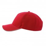Gorra de poliéster con visera y cierre reflectantes 200 g/m2 color rojo