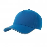 Gorra de poliéster con visera y cierre reflectantes 200 g/m2 color azul real