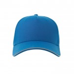Gorra de poliéster con visera y cierre reflectantes 200 g/m2 color azul real vista detalle 6