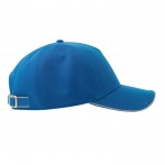 Gorra de poliéster con visera y cierre reflectantes 200 g/m2 color azul real