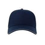 Gorra de poliéster con visera y cierre reflectantes 200 g/m2 color azul marino vista detalle 6