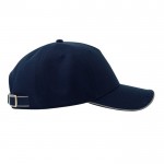 Gorra de poliéster con visera y cierre reflectantes 200 g/m2 color azul marino