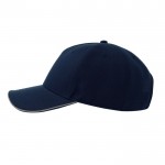 Gorra de poliéster con visera y cierre reflectantes 200 g/m2 color azul marino