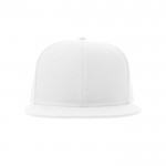 Gorra en sarga de poliéster reciclado con visera plana 300 g/m2 color blanco vista detalle 6