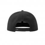 Gorra en sarga de poliéster reciclado con visera plana 300 g/m2 color negro vista detalle 2