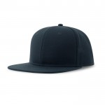 Gorra en sarga de poliéster reciclado con visera plana 300 g/m2 color azul marino