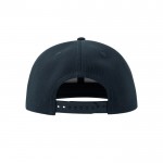 Gorra en sarga de poliéster reciclado con visera plana 300 g/m2 color azul marino vista detalle 2