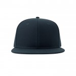 Gorra en sarga de poliéster reciclado con visera plana 300 g/m2 color azul marino vista detalle 6