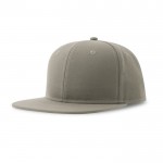 Gorra en sarga de poliéster reciclado con visera plana 300 g/m2 color gris claro
