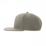 Gorra en sarga de poliéster reciclado con visera plana 300 g/m2 color gris claro