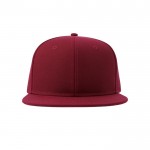 Gorra en sarga de poliéster reciclado con visera plana 300 g/m2 color rojo oscuro vista detalle 6