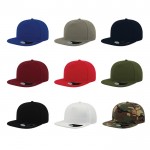 Gorra hecha parcialmente de lana con visera plana de 400 g/m2