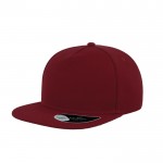Gorra hecha parcialmente de lana con visera plana de 400 g/m2 color burdeos