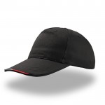 Gorra de algodón de colores con la bandera italiana en la visera color negro vista 11