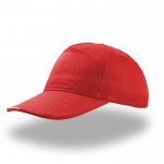 Gorra de algodón de colores con la bandera italiana en la visera color rojo