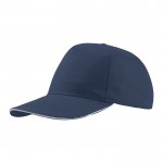 Gorra de algodón ligero con visera de contraste de color 160 g/m2