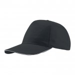 Gorra de algodón ligero con visera de contraste de color 160 g/m2 color negro vista 11