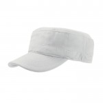 Gorra de algodón de estilo militar con cierre de velcro 235 g/m2 color blanco