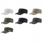Gorra de algodón de estilo militar con cierre de velcro 235 g/m2