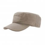 Gorra de algodón de estilo militar con cierre de velcro 235 g/m2 color caqui