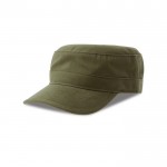 Gorra de algodón tipo militar con visera y cierre velcro 280 g/m2
