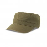 Gorra militar con borde semicurvado en algodón ecológico 280 g/m2