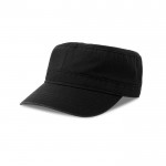 Gorra militar con borde semicurvado en algodón ecológico 280 g/m2 color negro vista 11