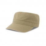 Gorra militar con borde semicurvado en algodón ecológico 280 g/m2 color caqui