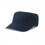 Gorra militar con borde semicurvado en algodón ecológico 280 g/m2 color azul marino