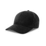 Gorra de poliéster reciclado aterciopelada de 6 paneles 135 g/m2 color negro vista 11