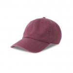 Gorra desestructurada tipo vintage de algodón reciclado 260 g/m2 color burdeos