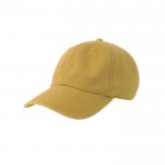 Gorra desestructurada tipo vintage de algodón reciclado 260 g/m2 color mostaza