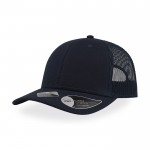 Gorra de algodón reciclado de 6 paneles y malla tarsera 250 g/m2 color azul marino