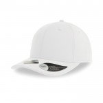 Gorra de poliéster reciclado con cierre de velcro 255 g/m2 color blanco