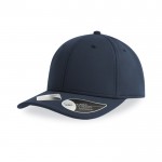 Gorra de poliéster reciclado con cierre de velcro 255 g/m2 color azul marino