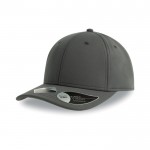 Gorra de poliéster reciclado con cierre de velcro 255 g/m2 color gris oscuro