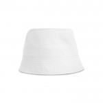 Gorro estilo bob de algodón reciclado con dos ojales 260 g/m2 color blanco