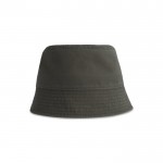 Gorro estilo bob de algodón reciclado con dos ojales 260 g/m2 color gris oscuro