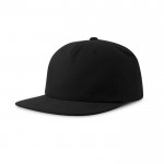 Gorra vintage de algodón reciclado con visera plana 260 g/m2 color negro vista 11
