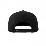 Gorra vintage de algodón reciclado con visera plana 260 g/m2 color negro vista detalle 2