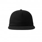 Gorra vintage de algodón reciclado con visera plana 260 g/m2 color negro vista detalle 6