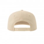 Gorra vintage de algodón reciclado con visera plana 260 g/m2 color caqui vista detalle 2