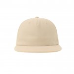 Gorra vintage de algodón reciclado con visera plana 260 g/m2 color caqui vista detalle 6
