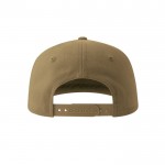 Gorra vintage de algodón reciclado con visera plana 260 g/m2 color verde oliva vista detalle 2